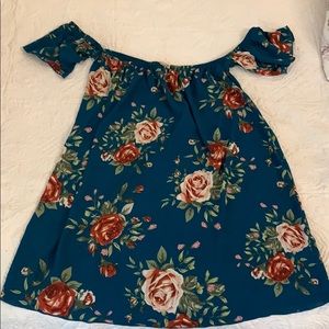Floral off the shoulder dress